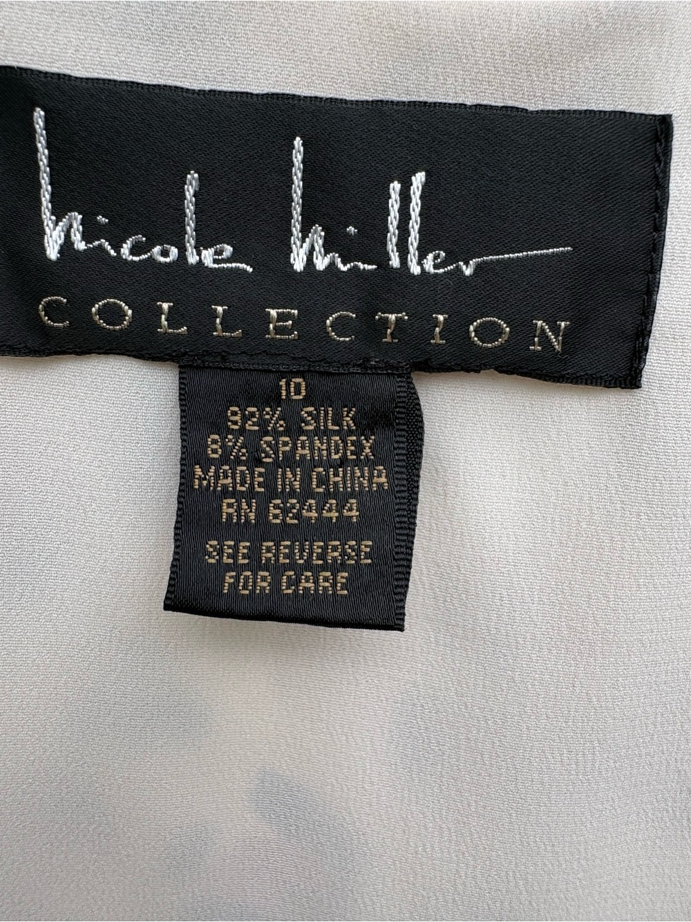 Nicole Miller Silk/Spandex Cream Leopard-Print Midi Dress Size 10 - Picture 3 of 6
